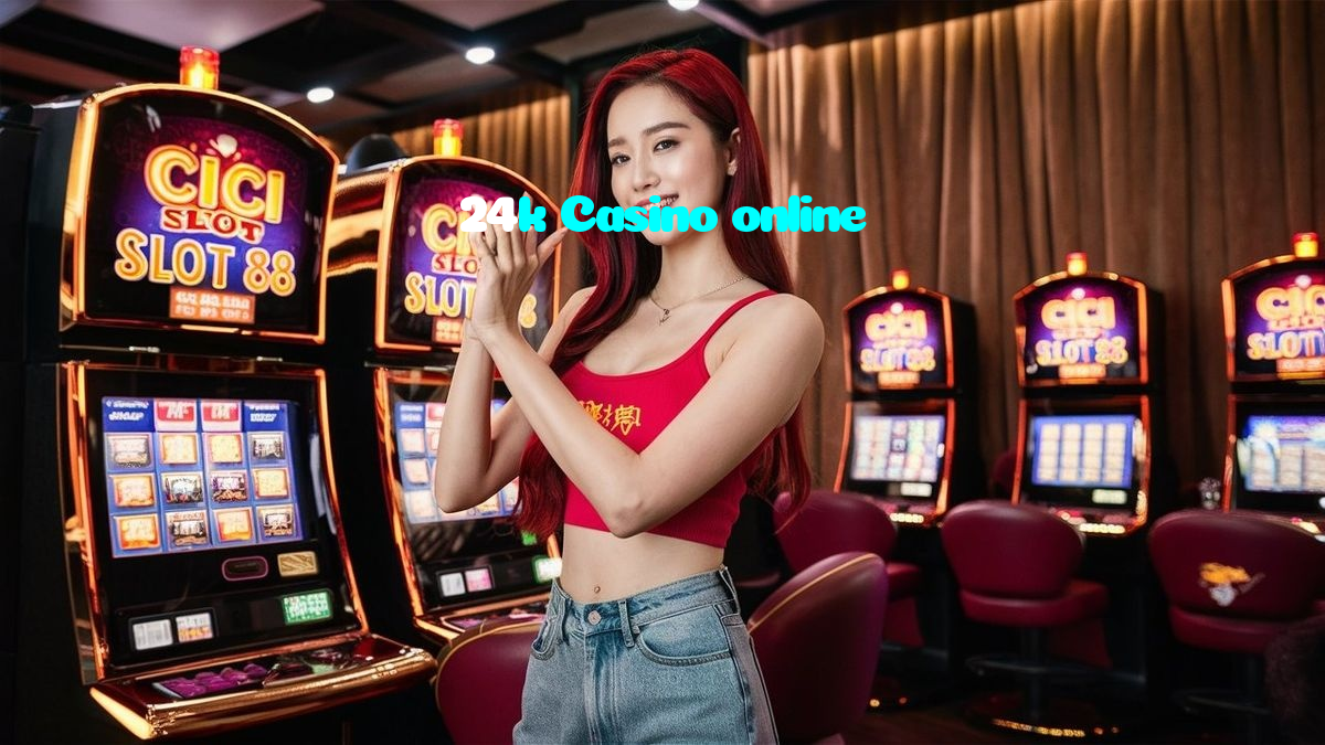 24k Casino online casino presented on mobile device in Pakistan with slots and live games